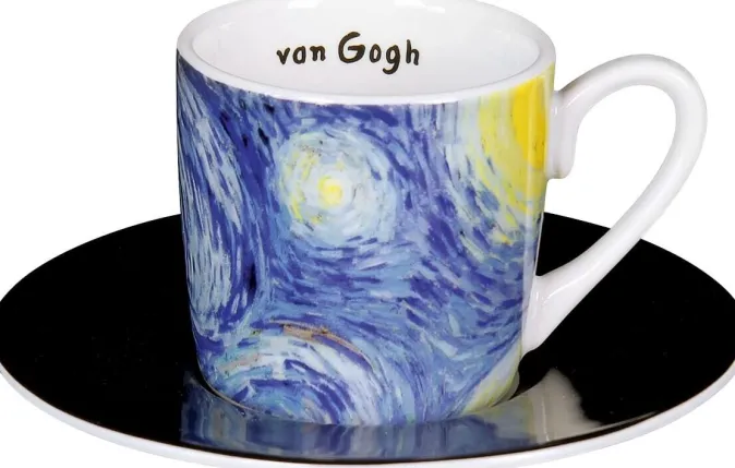 Ars mundi 4 Espressotassen mit Künstlermotiven nach van Gogh