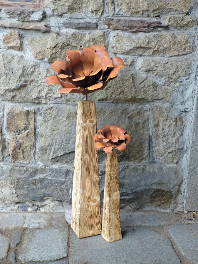 Ars mundi 2 Gartenstelen »Kamelienblüte« im Set