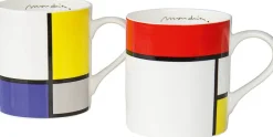 Ars mundi 2 Kaffeebecher mit Künstlermotiven von Mondrian
