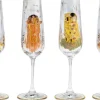 Ars mundi 4 Sektgläser im Set, nach Gustav Klimt