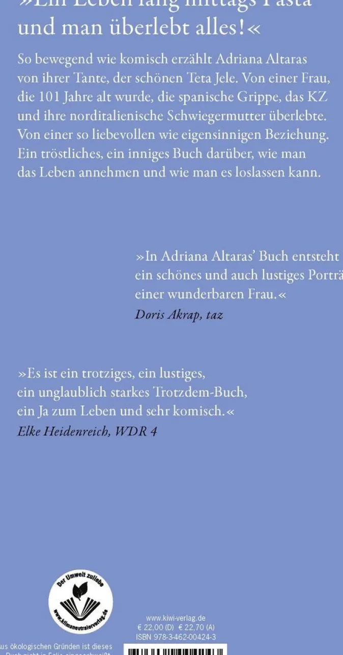 ZEIT Buchhandlung Altaras, Adriana: Besser allein als in schlechter Gesellschaft