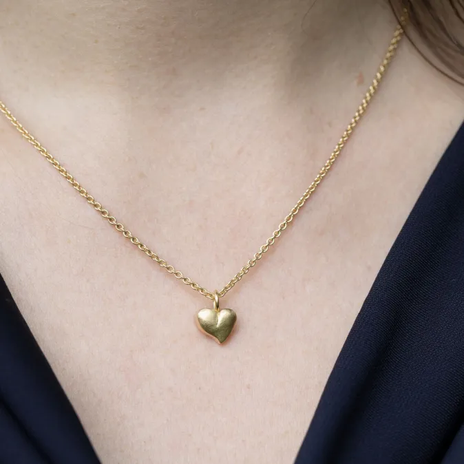 Anke Gralfs Anhänger Herz, Silber vergoldet