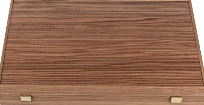 Kinder MANOPOULOS Backgammon aus Eiche und amerikanischem Nussbaum