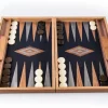 Kinder MANOPOULOS Backgammon, Schwarzeiche mit Walnussintarsien