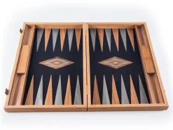 Kinder MANOPOULOS Backgammon, Schwarzeiche mit Walnussintarsien