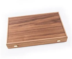 Kinder MANOPOULOS Backgammon, Schwarzeiche mit Walnussintarsien