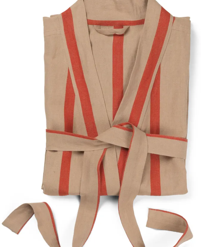 ferm LIVING Bademantel »Field«, Baumwolle & Leinen