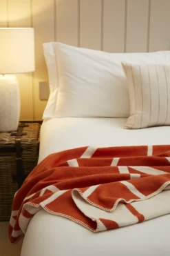 Tweedmill Baumwolldecke »Twig«, Zimtrot