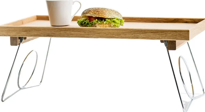 Sagaform Bett-Tablett »Oak« mit einklappbaren Beinen, Eiche