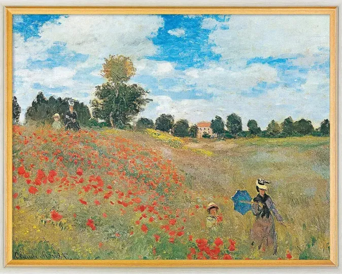 Ars mundi Bild »Mohnfeld bei Argenteuil«, gerahmt