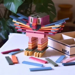 Kinder KAPLA Bunte Holzbausteine 100er Kasten