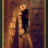 Ars mundi Carl Spitzweg: Bild »Der Bücherwurm« (um 1850)