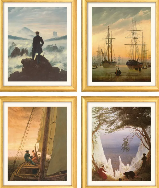 Ars mundi Caspar David Friedrich: 4 Bilder im Set