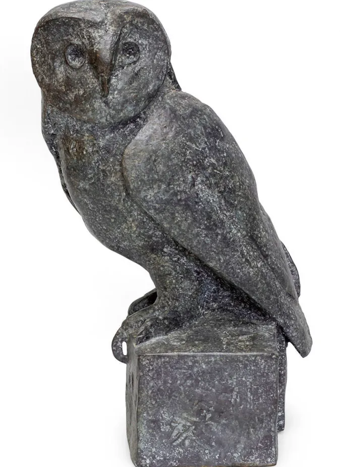 WELTKUNST Christoph Fischer: »Schleiereule«, 2022 Bronze