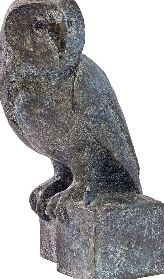 WELTKUNST Christoph Fischer: »Schleiereule«, 2022 Bronze