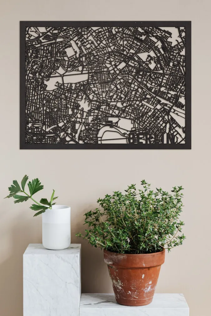 City Shapes Citymap »Berlin« aus Holz