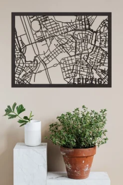 City Shapes Citymap »Leipzig« aus Holz