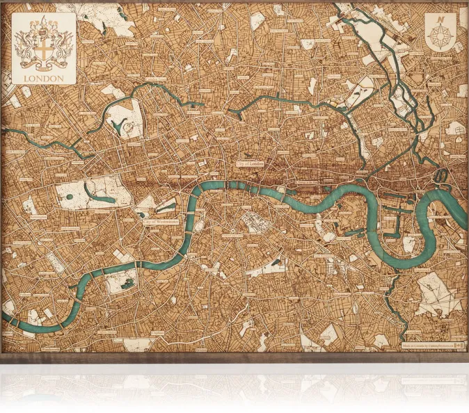 CUTTING BROTHERS 3-D Holzkarte »London«