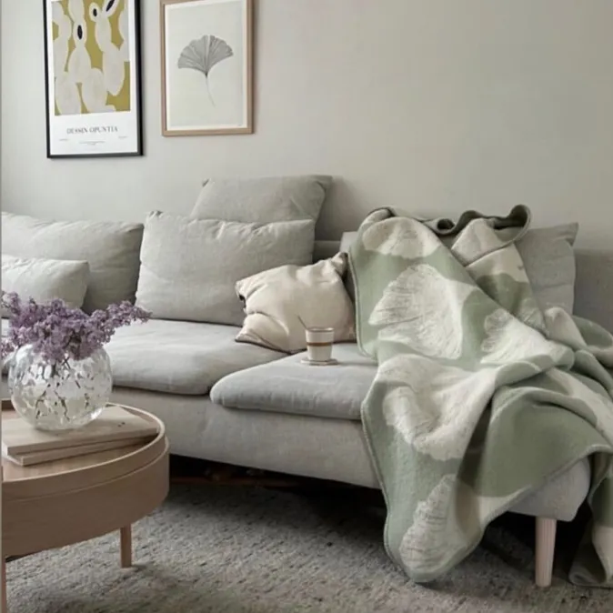 Wool Only Decke »Ginkgo«