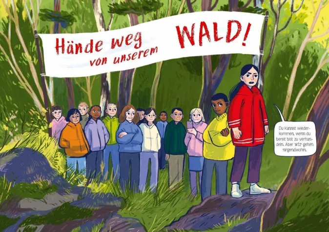 Kinder ZEIT Buchhandlung Dåsnes, Nora: Hände weg von unserem Wald!
