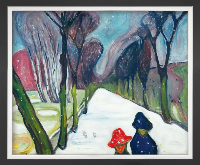 Ars mundi Edvard Munch: Bild »Allee im Schneegestöber« (1906)