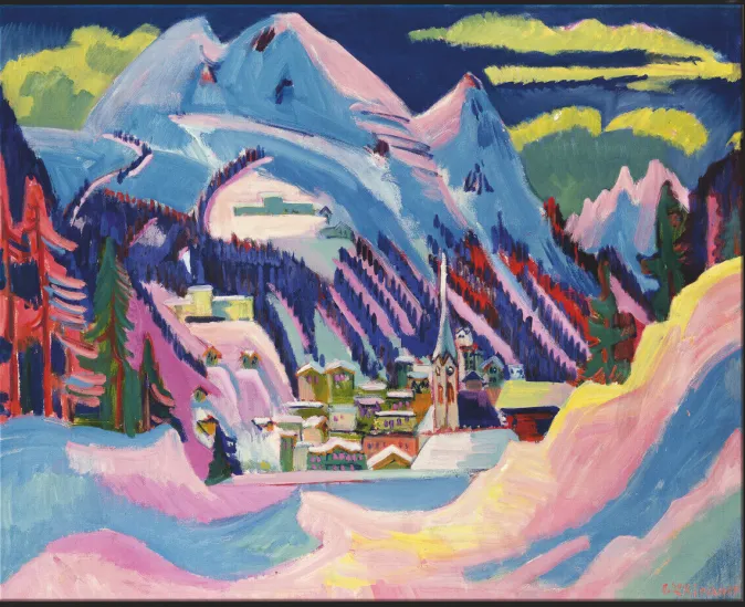 Ars mundi Ernst Ludwig Kirchner: Bild »Davos im Winter«, 1923