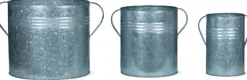 Garden Trading 3er-Set Pflanztöpfe aus verzinktem Stahl