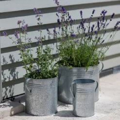 Garden Trading 3er-Set Pflanztöpfe aus verzinktem Stahl