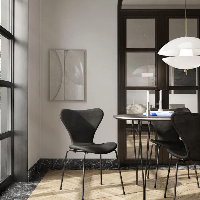 Fritz Hansen Esstisch-Stuhl »3107« von Arne Jacobsen