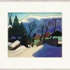 Ars mundi Gabriele Münter: Bild »Drei Häuser im Schnee« (1933), gerahmt