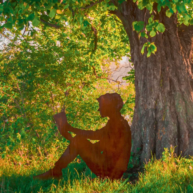 Ars mundi Gartenfigur Silhouette »Lesender«