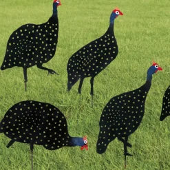 Ars mundi Gartenstecker / Silhouetten »Perlhühner«, 5er-Set