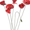 Ars mundi Gartenstecker Blumenset »Roter Mohn«