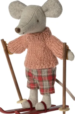 Kinder Maileg Große Schwester Wintermaus mit Ski
