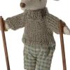 Kinder Maileg Großer Bruder Wintermaus mit Ski