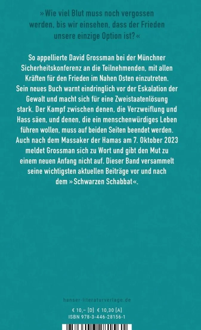 ZEIT Buchhandlung Grossman, D: Frieden ist die einzige Option