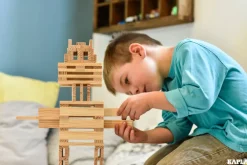 Kinder KAPLA Holzbausteine 280er Kasten, Starterset mit Buch