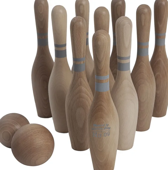 Kinder Wooden Story Holzkegel Set