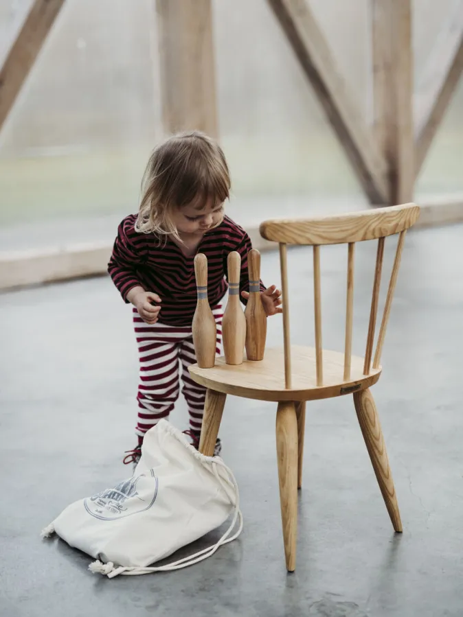 Kinder Wooden Story Holzkegel Set