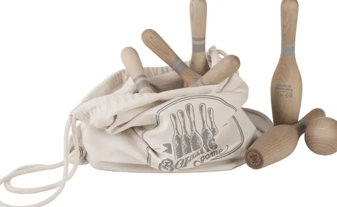 Kinder Wooden Story Holzkegel Set