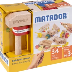 Kinder Matador Holzkonstruktionsbaukasten »Maker M034«, 34-teilig