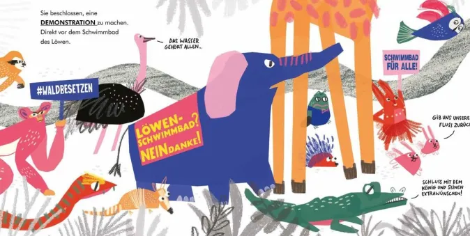 Kinder ZEIT Buchhandlung Im Dschungel wird gewählt