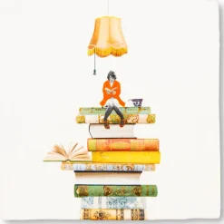 StoryTiles Keramikfliese »Bücherwurm«