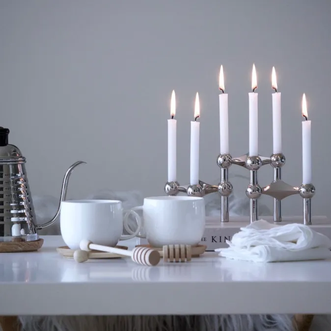 STOFF Copenhagen Kerzenständer aus Chrome