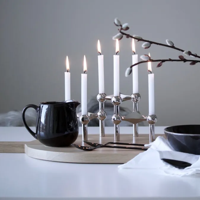 STOFF Copenhagen Kerzenständer aus Chrome