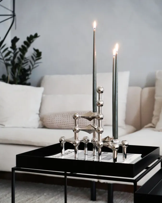 STOFF Copenhagen Kerzenständer aus Chrome