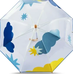 ANATOLE Kinder Regenschirm »Svalbard«, Blau Gelbe Wolke