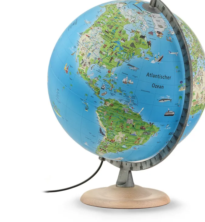 Kinder Räthgloben Kinder-Leuchtglobus Atmosphere Family silver 2.0