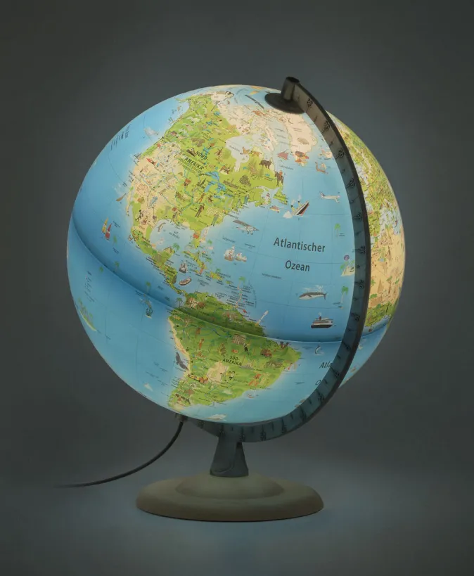 Kinder Räthgloben Kinder-Leuchtglobus Atmosphere Family silver 2.0