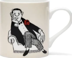 Ars mundi Loriot: ​ 2 Becher mit Künstlermotiven »Der Denker« &amp; »Herr im Sessel« im Set